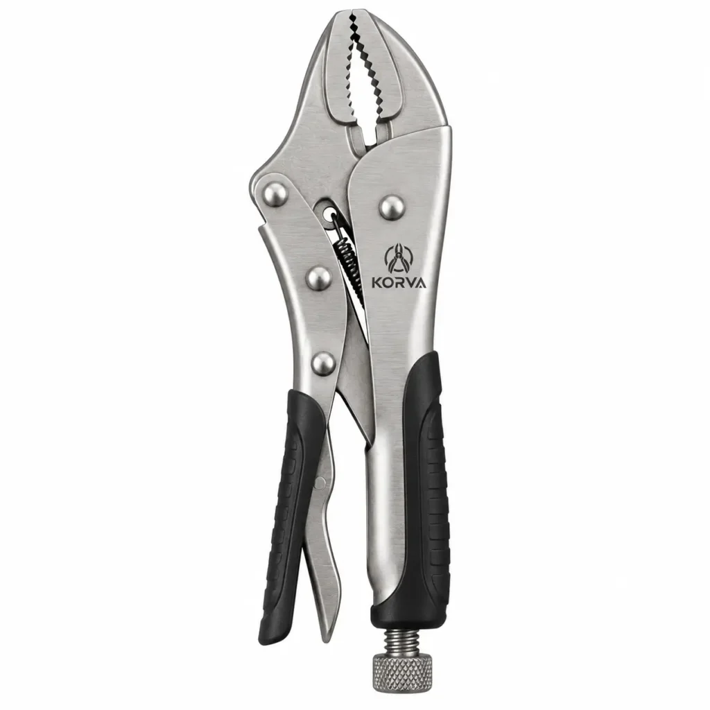 korva curved jaw adjustable locking pliers